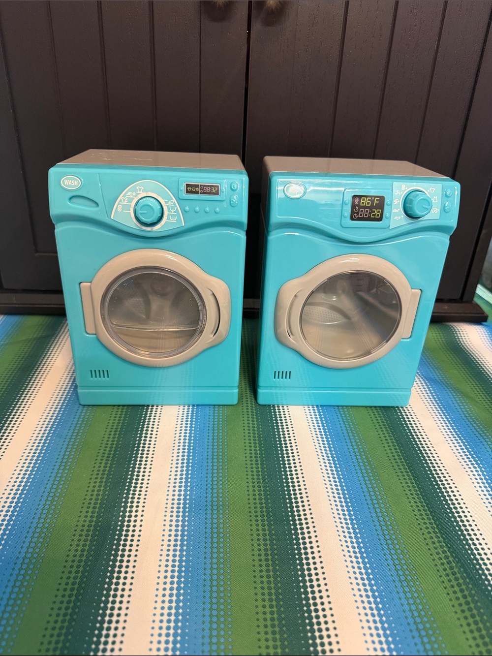 Toy Front-Load Washer and Dryer Set - Turquoise